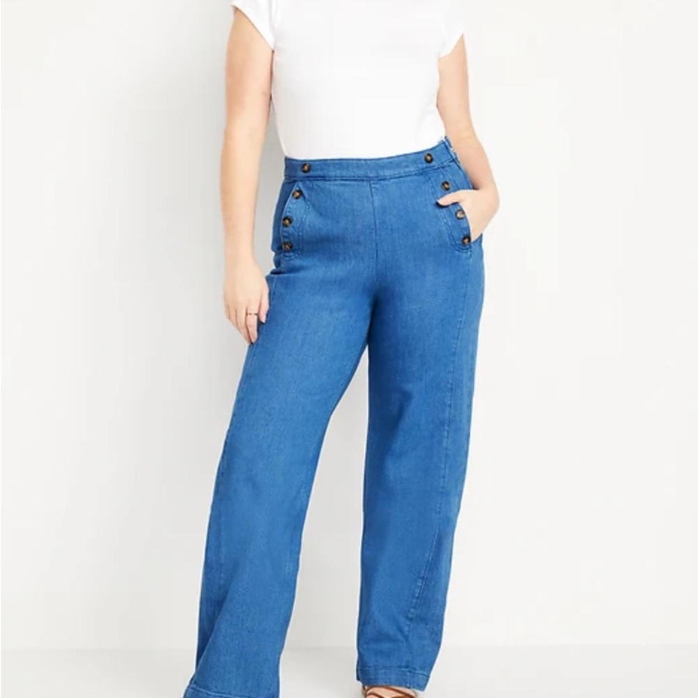 NWT Old Navy Extra High-Waisted Mariner Wide-Leg Jeans